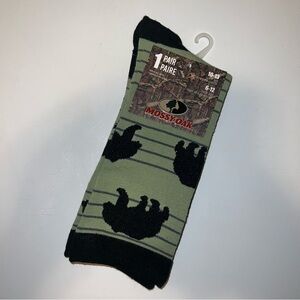 Mossy Oak Men's Bear Socks - Green and Black